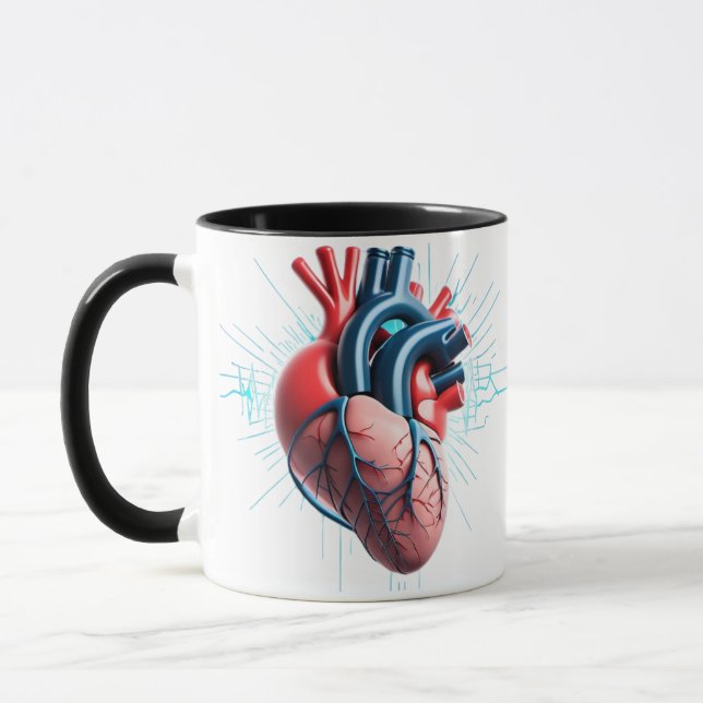 Taza Anatomical Heart – Artistic Medical Illustration  (Izquierda)