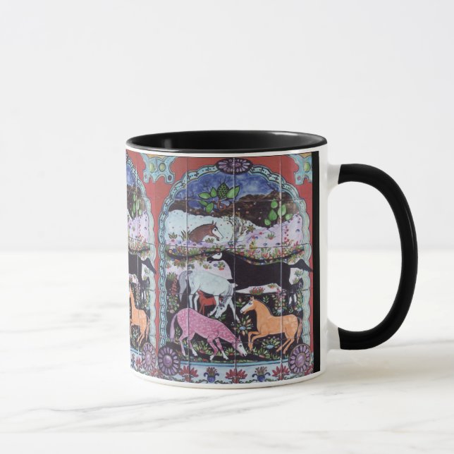Taza Anciana organización persa de diseño de caballos c (Derecha)