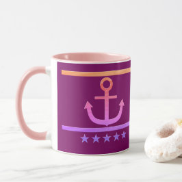 Taza Ancla dorada, símbolos del amor.