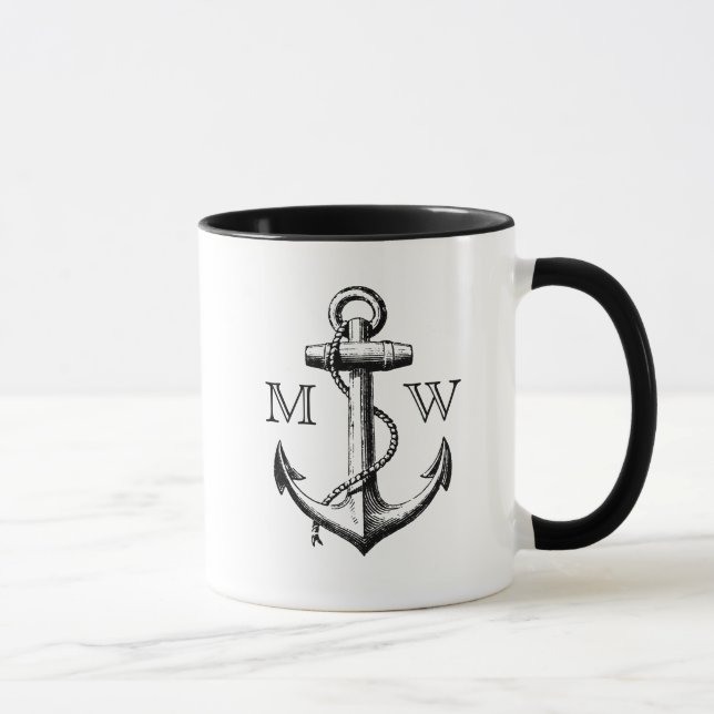 Taza Ancla, monograma náutico (Derecha)