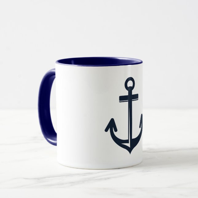Taza Anclaje azul de la marina (Anverso izquierdo)