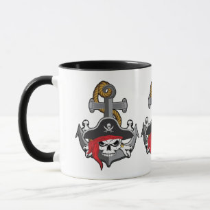 Taza Anclaje de cráneo pirata