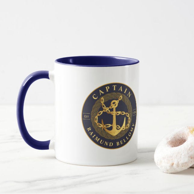 Taza Anclaje de oro (Con donut)