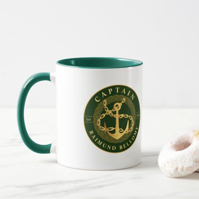 Taza Anclaje de oro (Con donut)