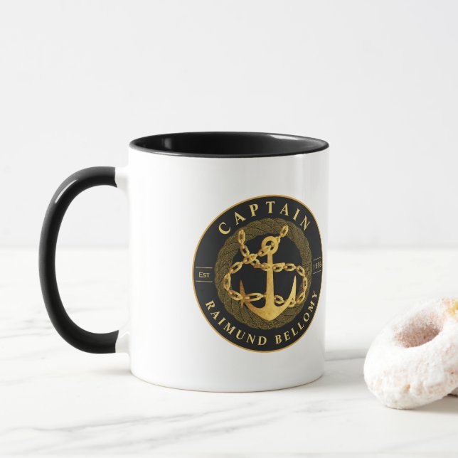 Taza Anclaje de oro (Con donut)