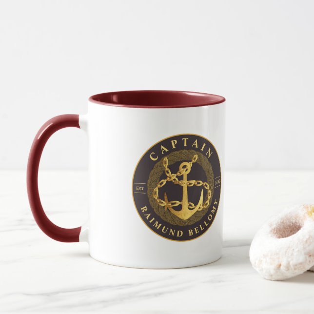 Taza Anclaje de oro (Con donut)