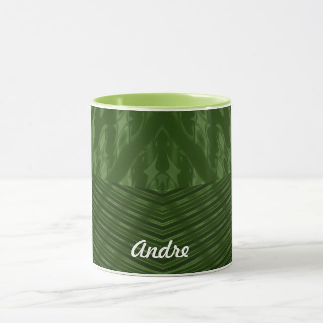 Taza ANDRE ~ GLOSSY 3D Verde brillante ~ (Centro)