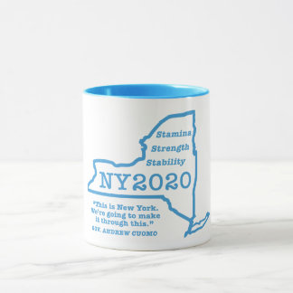 Taza Andrew Cuomo en NY: Fortaleza, fortaleza, estabili