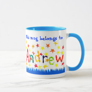 Taza 'Andrew' Nombre específico Ringer Mug..