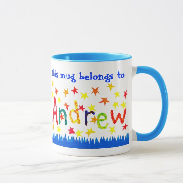 Taza 'Andrew' Nombre específico Ringer Mug.. (Derecha)