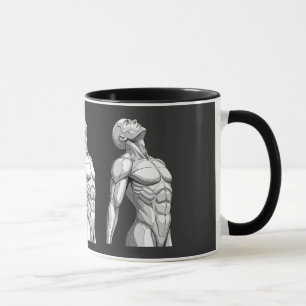 Taza Android Anatomy: Cyborg Two-Tone Coffee Mug