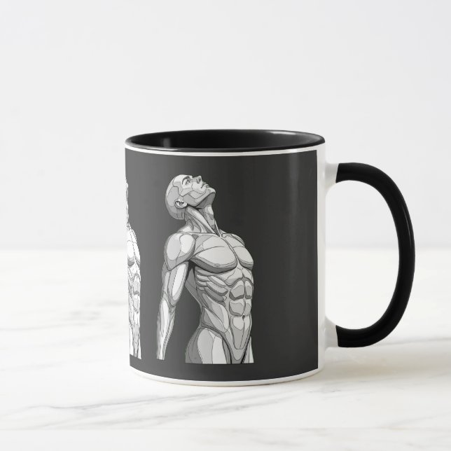 Taza Android Anatomy: Cyborg Two-Tone Coffee Mug (Derecha)