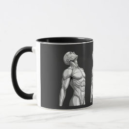 Taza Android Anatomy: Cyborg Two-Tone Coffee Mug