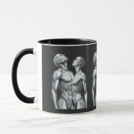 Taza Android Union: Cyborg Couple Two-Tone Coffee Mug