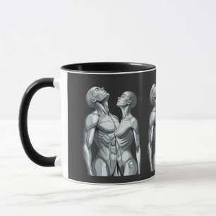 Taza Android Union: Cyborg Couple Two-Tone Coffee Mug