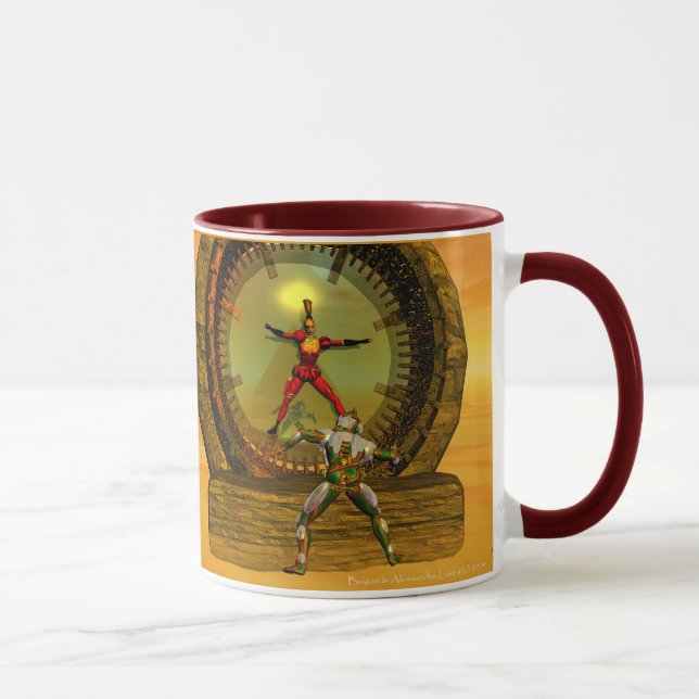 Taza ANDROID XENIA SE ENCUENTRA CON CYBORG TITAN Cienci (Derecha)