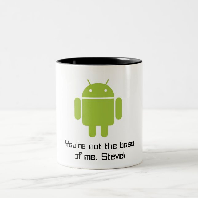 Taza androide: ¡Usted no es Boss de mí, Steve! (Centro)