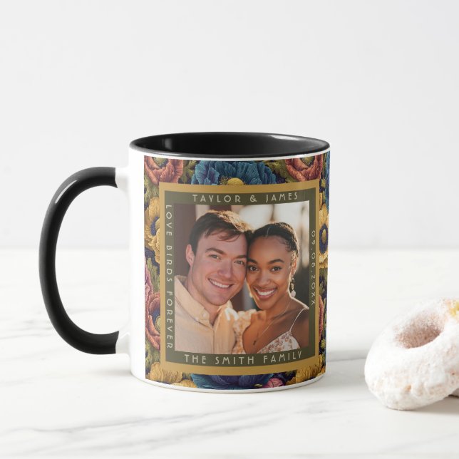 Taza Anémonas Personalizadas de Moda para Bodas de Fant (Con donut)