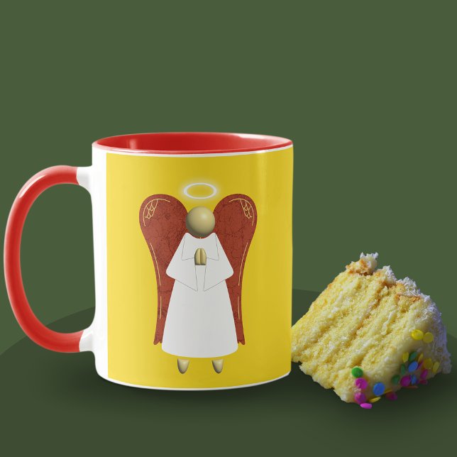 Taza Ángel asiático, ángel de la guarda (Asian Guardian Ange mugl & Cake)