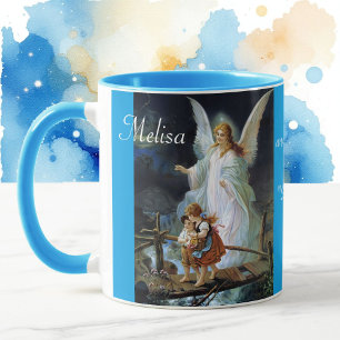 Taza Ángel de la Guardia con nombre regalo Café Tea Cup