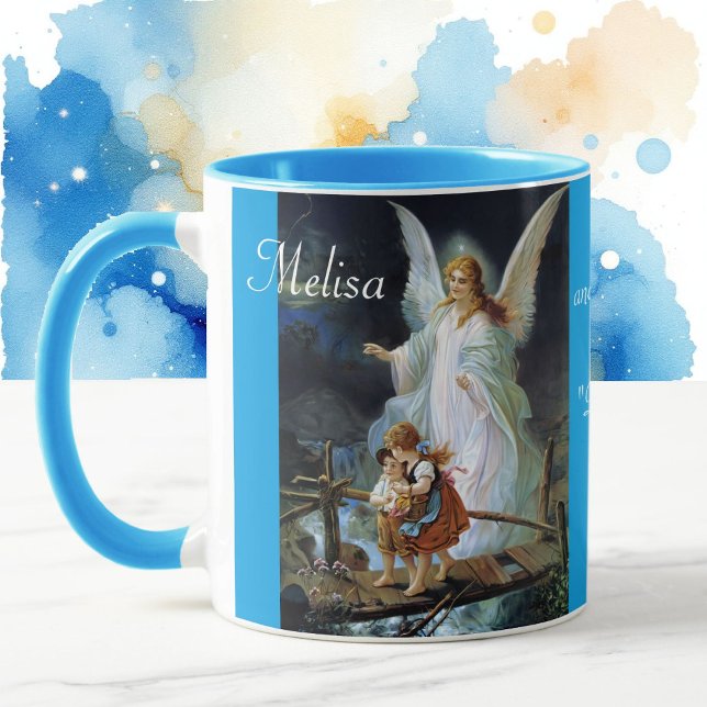 Taza Ángel de la Guardia con nombre regalo Café Tea Cup (Subido por el creador)