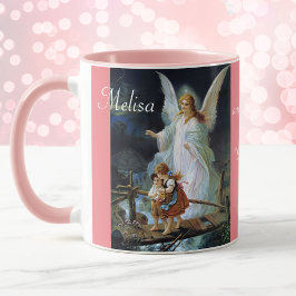 Taza Ángel de la Guardia con nombre regalo Café Tea Cup