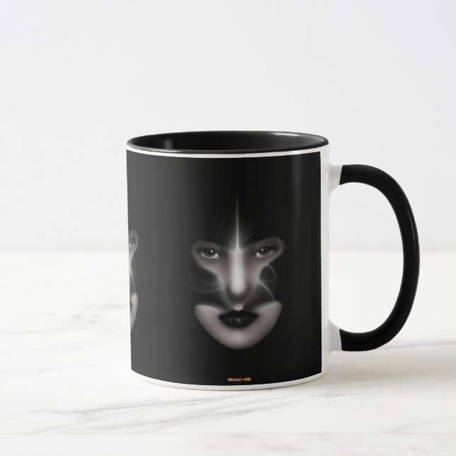 Taza Angel Eyes Personalizado Ringer Mug Impreso (Derecha)