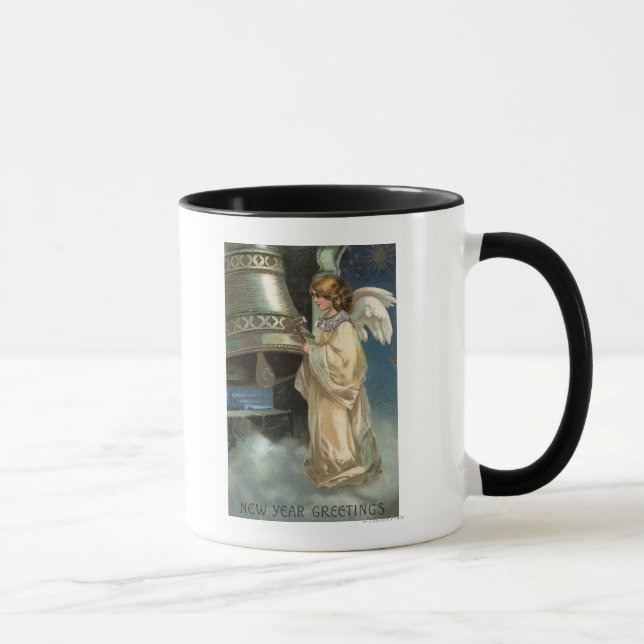 Taza Ángel golpeando la Campana con Mallet (Derecha)