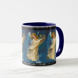 Taza Ángel Jugando Música En Un Arpa