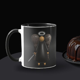 Taza Ángel marrón/latino, pato de ángel vengador