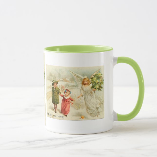 Taza Ángel navidad con niños (Derecha)