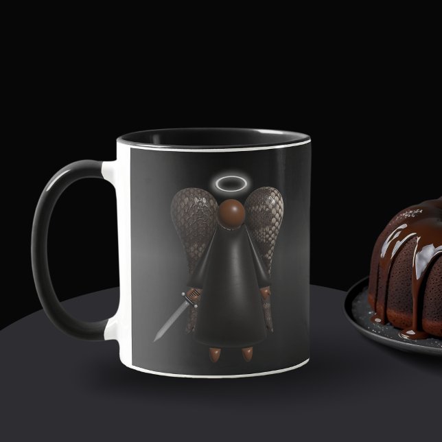 Taza Ángel Negro, Ángel vengativo Mug (Black Avengng Angel)