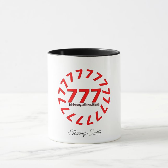 Taza Ángel número 777 - Suerte y Despertar Espiritual (Centro)