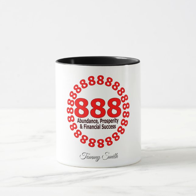 Taza Ángel número 888 - Abundancia y bendiciones infini (Centro)