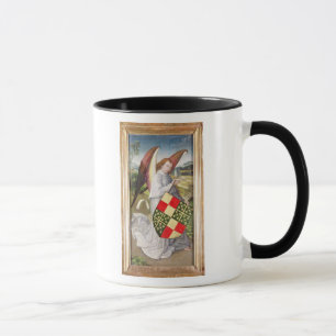 Taza Ángel que sostiene un escudo