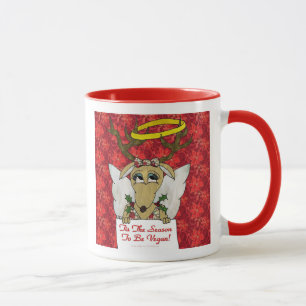Taza Ángel Reno Es La Temporada para Ser Vegano