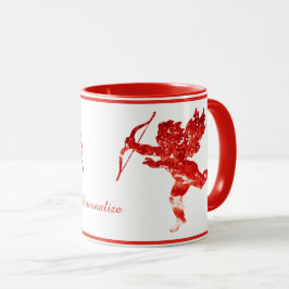 Taza Ángel romántico Valentine Cupido Cherub Personaliz