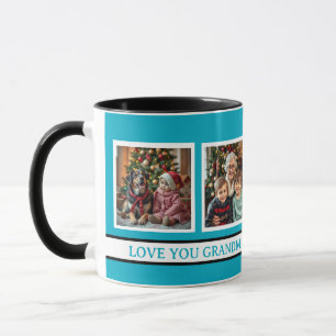Taza Ángeles de la Abuela   Plantilla de 4 Fotos