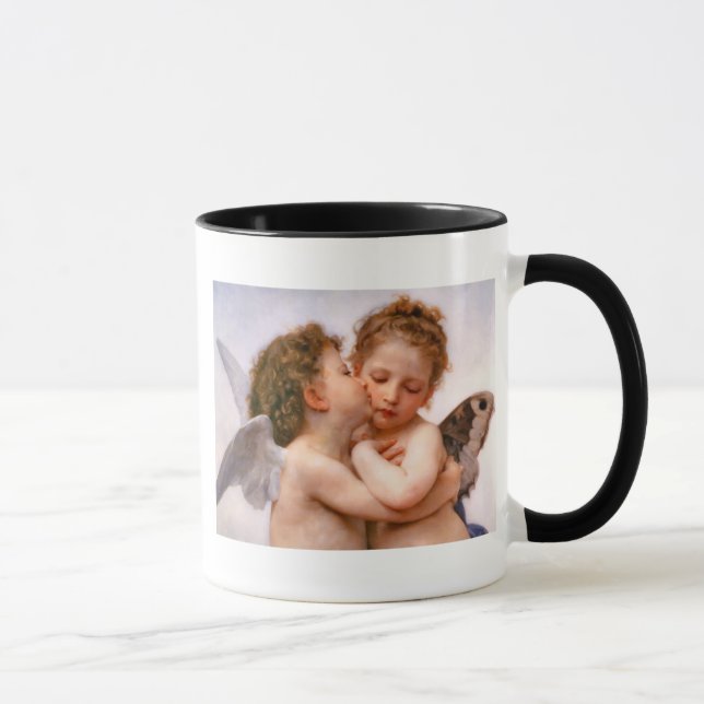 Taza Angels First Kiss, Bella Artes de Bouguereau (Derecha)