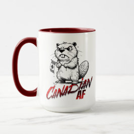 Taza Angry Beaver Canadian AF
