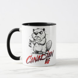 Taza Angry Beaver Canadian AF