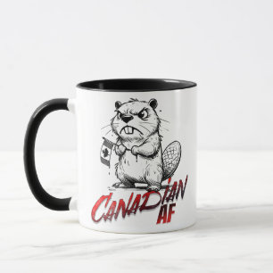 Taza Angry Beaver Canadian AF