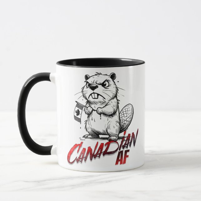 Taza Angry Beaver Canadian AF (Izquierda)