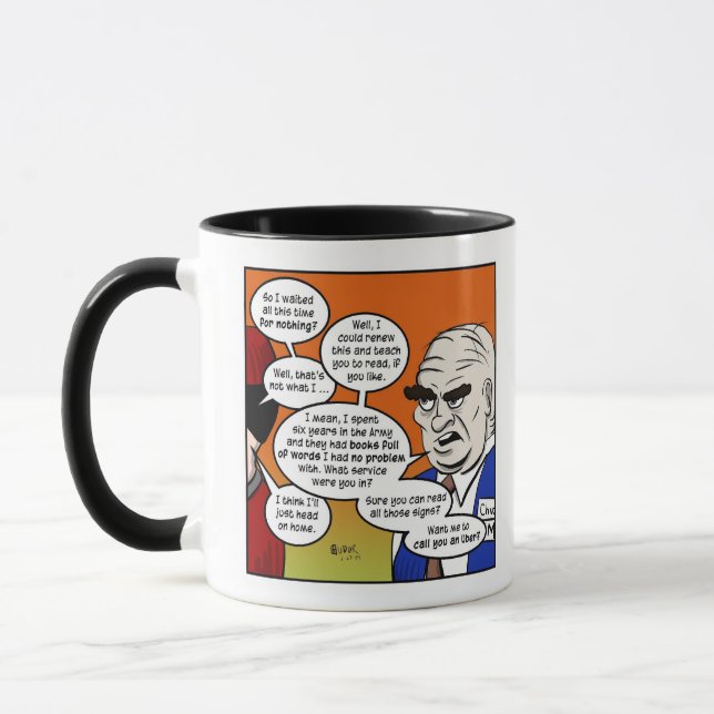 Taza Angry John Rants: En el ejército (Izquierda)