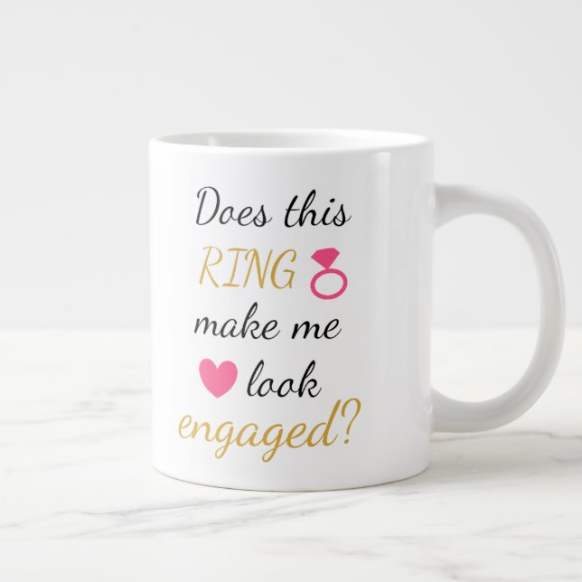 Taza - anillo de compromiso - rosas fuertes (Derecha)