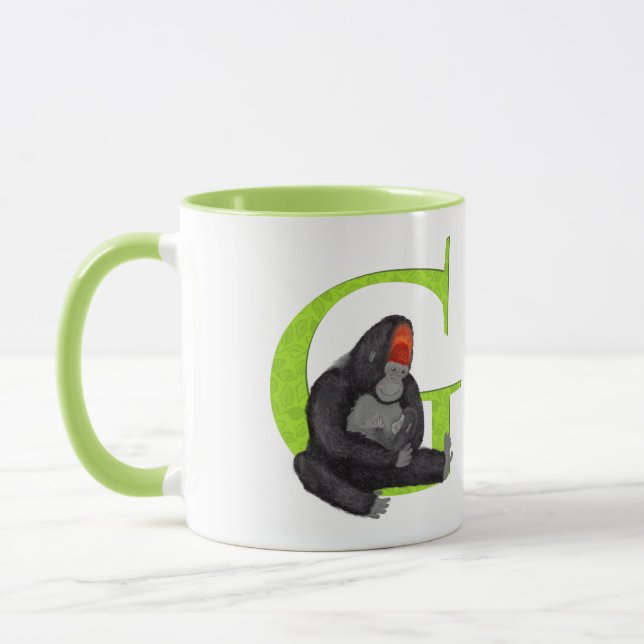 Taza Animal ABC G es para gorila mug (Izquierda)