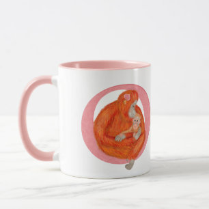 Taza Animal ABC O es para orangutan mug