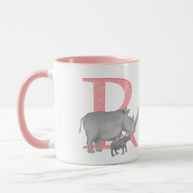 Taza Animal ABC R es para rhino mug (Izquierda)
