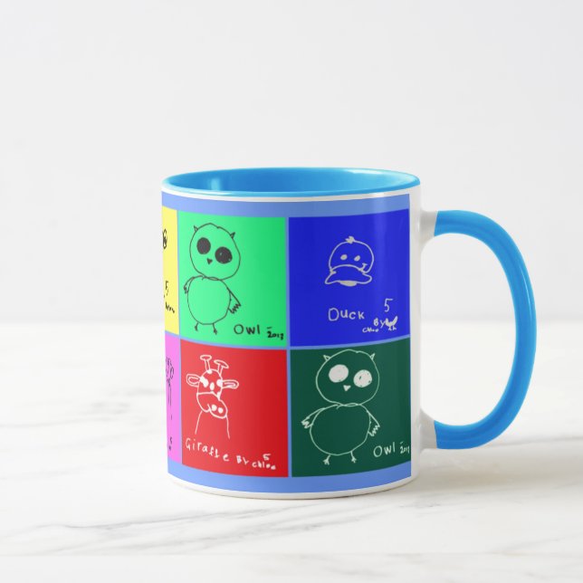 Taza animal de los dibujos (Derecha)