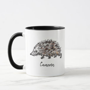 Taza Animal de Woodland Personalizado Cute Hedgehog